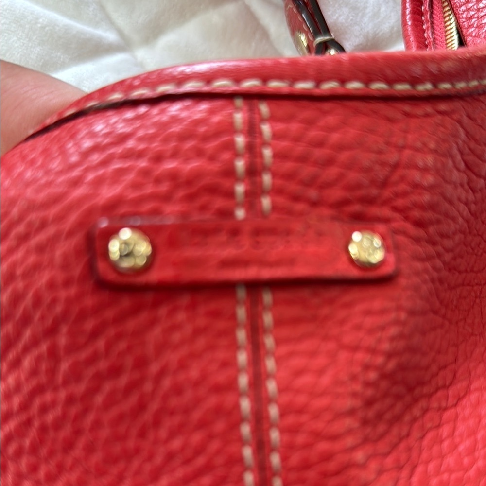 Kate Spade vintage Red orange Leather shoulder Bag - Picture 2 of 10